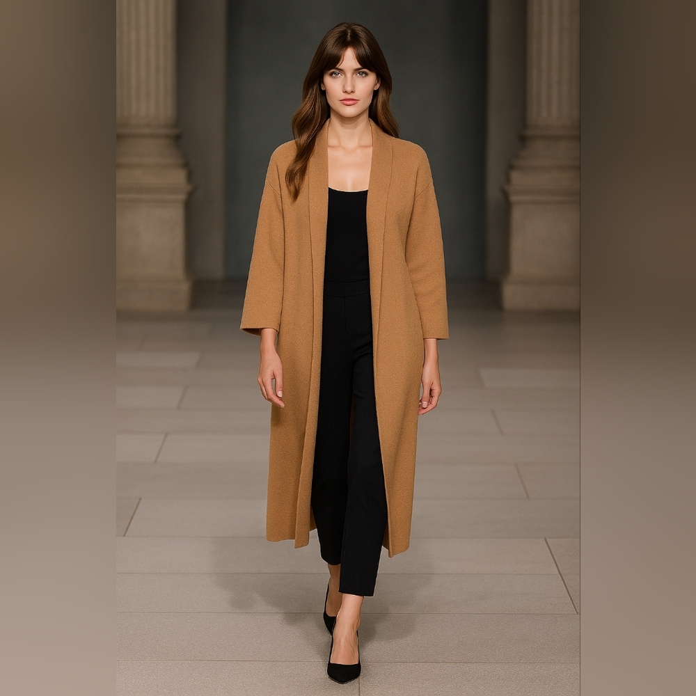 Toccin Women's Camel Wool Topper Duster Sweater size XS/S